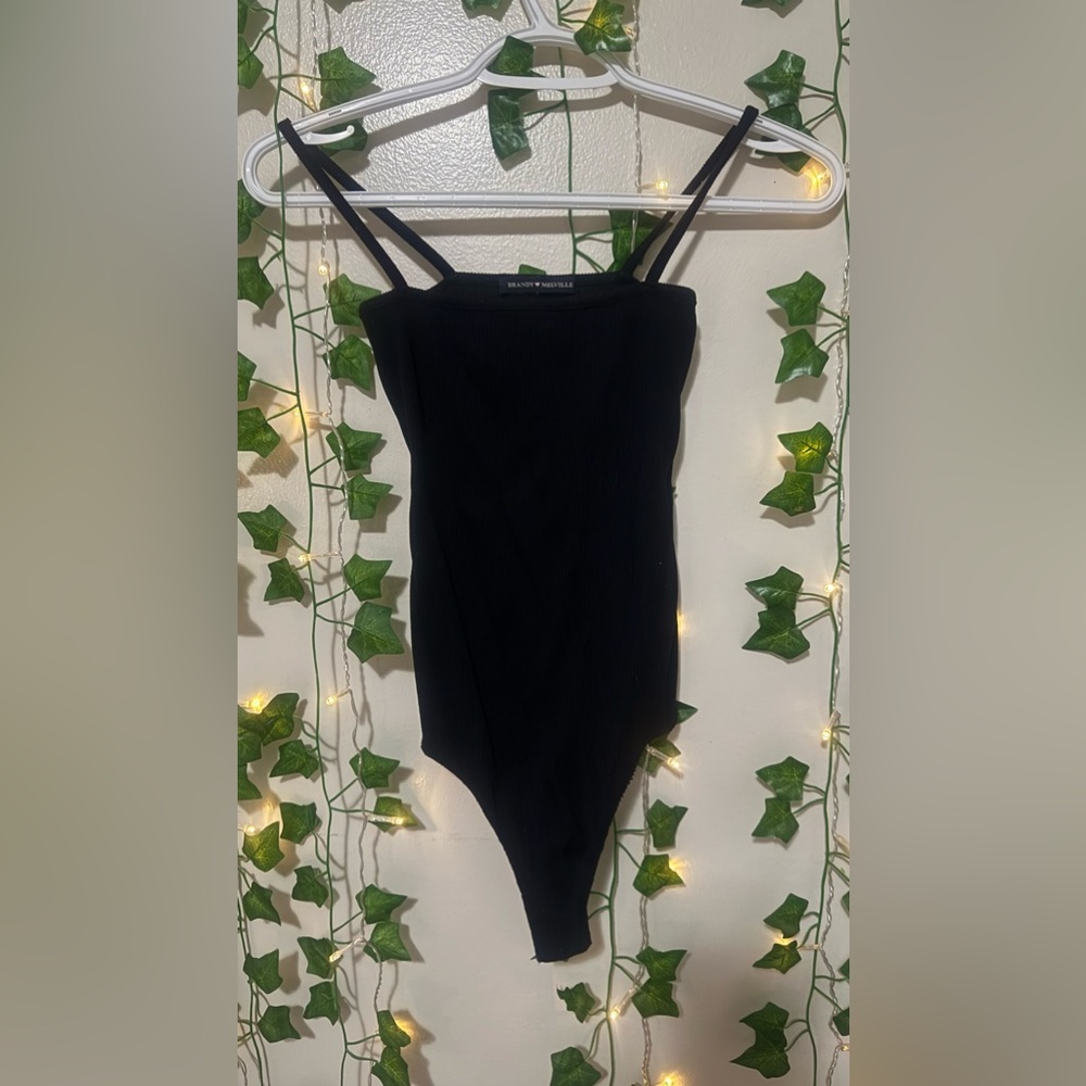 Brandy Melville black ribbed bodysuit